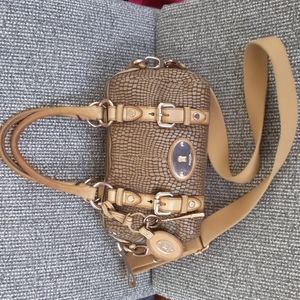 Fossil Maddox Peyton Snake Satchel Doctor Bag Rose Gold Hardware!